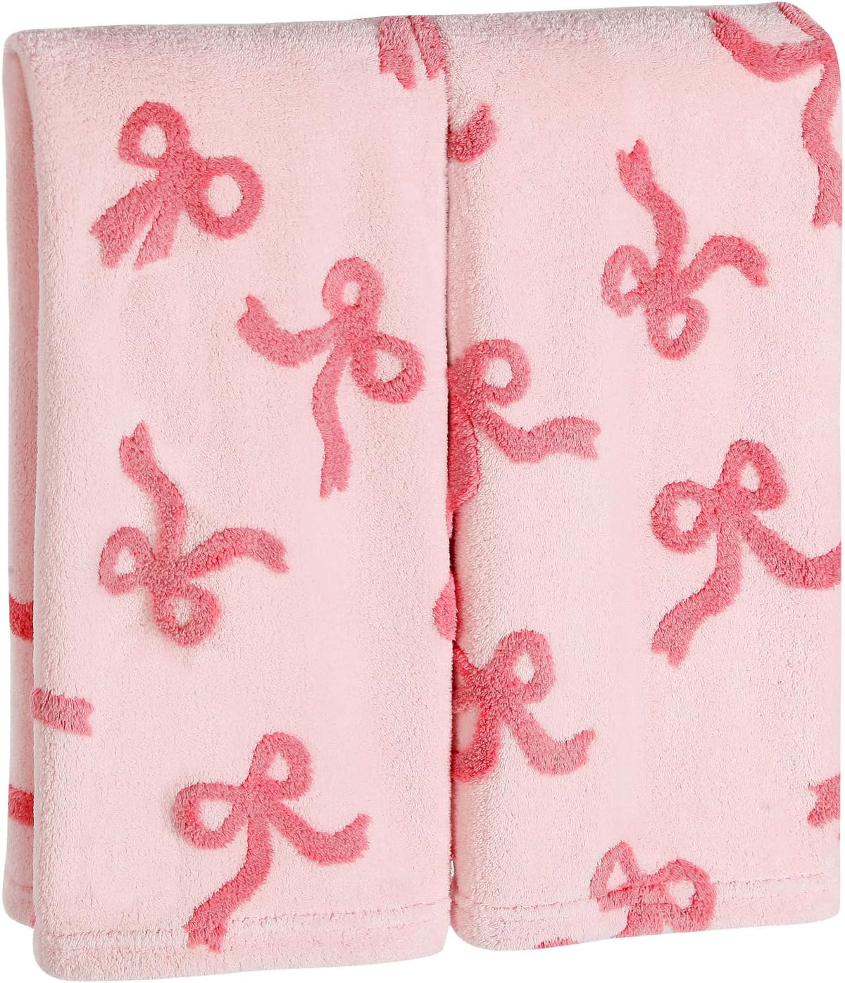 2 Pack Bow Hand Towels Kitchen Towel Pink Bowknot Dish Towel for Bathroom Hand Drying Kitchen Cleaning Gift Set, 29.5 x 13.7 Inch