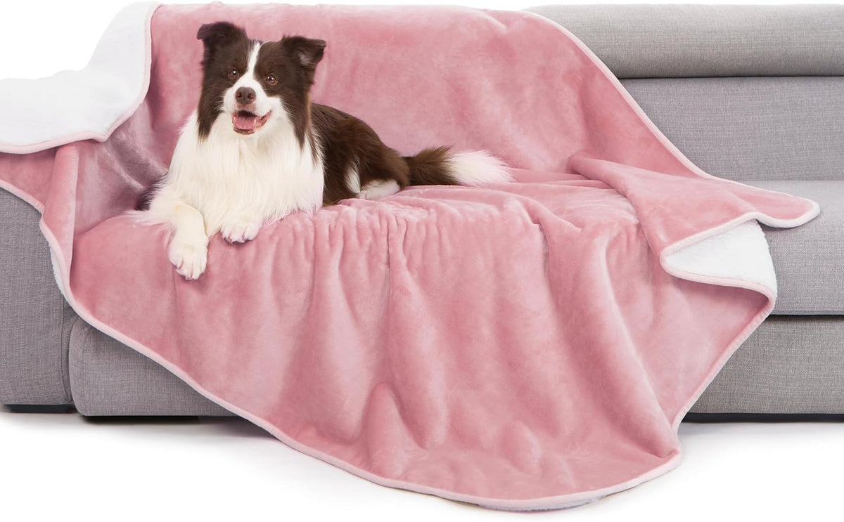 Waterproof Blanket for Bed Couch, Sherpa Fleece Throw, 50x60