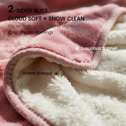 Waterproof Blanket for Bed Couch, Sherpa Fleece Throw, 50x60