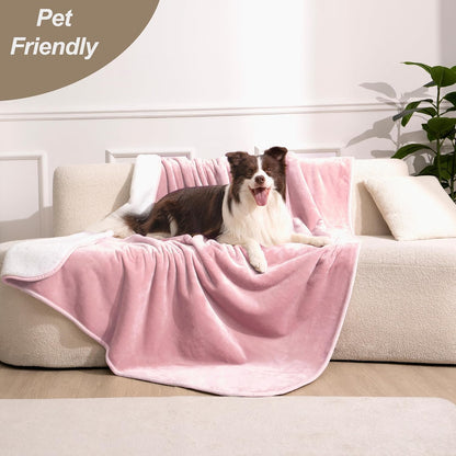 Waterproof Blanket for Bed Couch, Sherpa Fleece Throw, 50x60