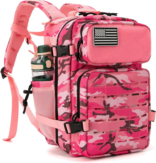 25L/45L Military Tactical Backpack For Men Molle Daypack 3 Day Bug Out Bag Hiking Rucksack With Bottle Holder