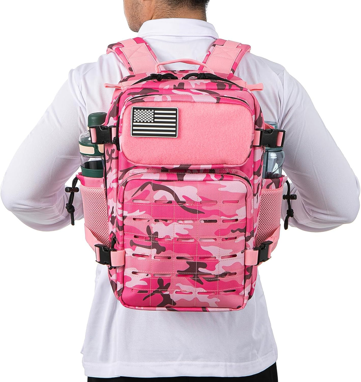 25L/45L Military Tactical Backpack For Men Molle Daypack 3 Day Bug Out Bag Hiking Rucksack With Bottle Holder