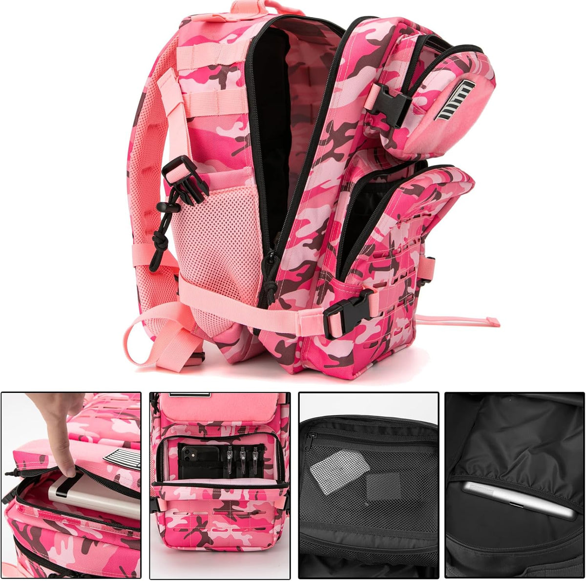 25L/45L Military Tactical Backpack For Men Molle Daypack 3 Day Bug Out Bag Hiking Rucksack With Bottle Holder