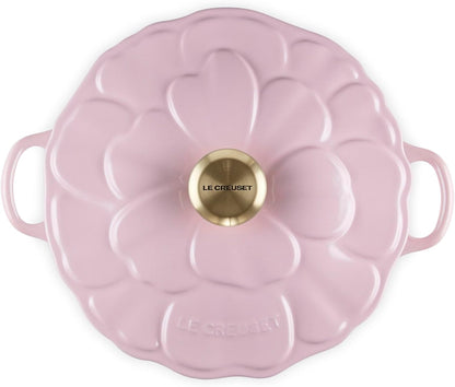 Enameled Cast Iron Petal Braiser, 2.25 qt., Chiffon Pink
