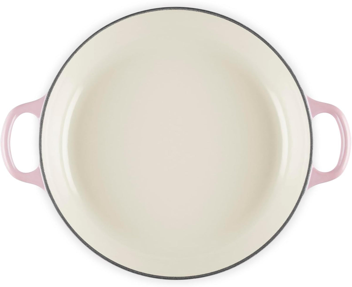 Enameled Cast Iron Petal Braiser, 2.25 qt., Chiffon Pink