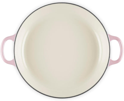 Enameled Cast Iron Petal Braiser, 2.25 qt., Chiffon Pink