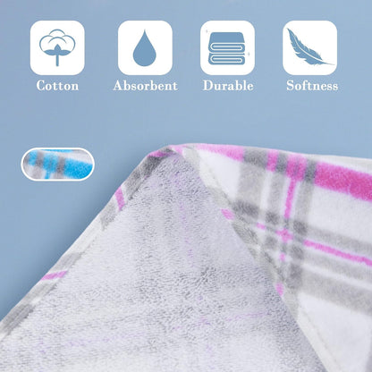 Checkered Hand Towels 2PC 15"x25", 100% Cotton