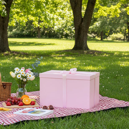 Extra Large Gift Box,17x11x11 Inches Pink Gift Boxes with Lids for Presents,11-inch Deep Gift Box for Wrapping Gifts.Ideal for Birthday,Weddings,Anniversary,Christmas or Business.