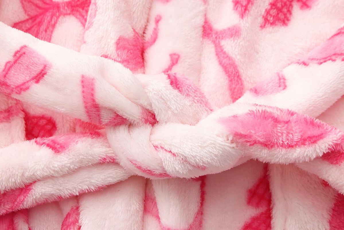 Kids Hooded Bathrobe Girls Soft Plush Hooded Flannel Pajamas Sleepwear Boys Spa Robe
