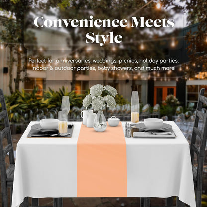 Disposable Table Runner for Parties 6 Pack (14 x 108 Inch)