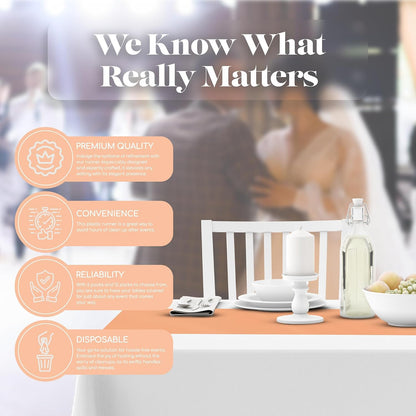 Disposable Table Runner for Parties 6 Pack (14 x 108 Inch)