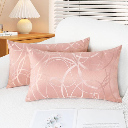 Decorative Couch Throw Pillow Covers 20 X 12 Inches Dusty Pink