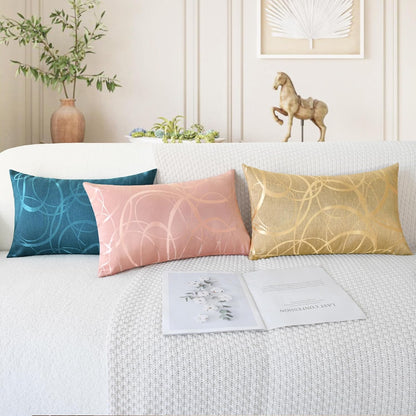 Decorative Couch Throw Pillow Covers 20 X 12 Inches Dusty Pink