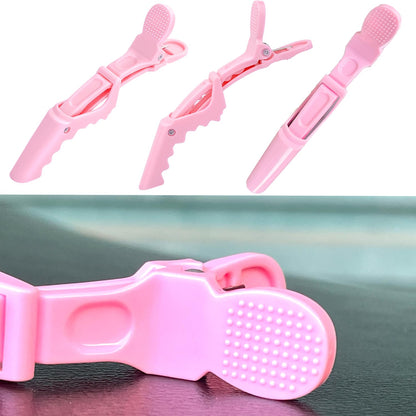 30 Pcs Alligator Hair Clip for Styling Sectioning - Salon Hair Clip for Thick Hair, Plastic Hair Styling Clip with Wide Teeth & Double-Hinged Design (Pink)
