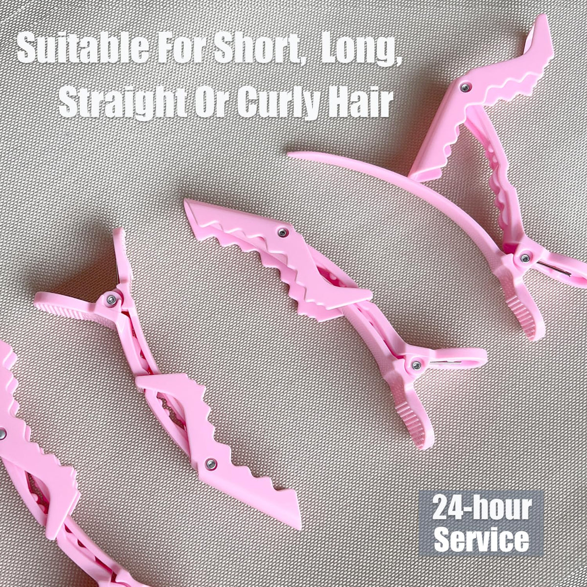 30 Pcs Alligator Hair Clip for Styling Sectioning - Salon Hair Clip for Thick Hair, Plastic Hair Styling Clip with Wide Teeth & Double-Hinged Design (Pink)