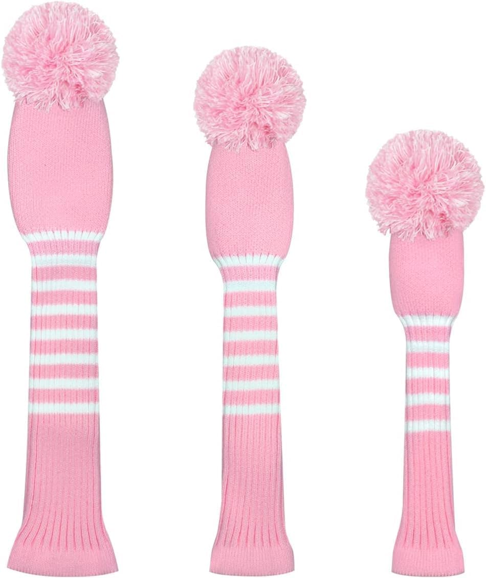 Golf Headcovers for Woods Set of 3 Fits Well Driver(460cc) Fairway Wood and Hybrid(UT),Beautiful and Interesting Patterns