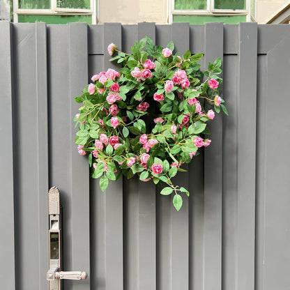 2X 6FT Fake Rose Garland, Flower Garland,Artificial Flower wild Rose Vine