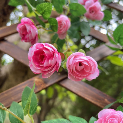 2X 6FT Fake Rose Garland, Flower Garland,Artificial Flower wild Rose Vine