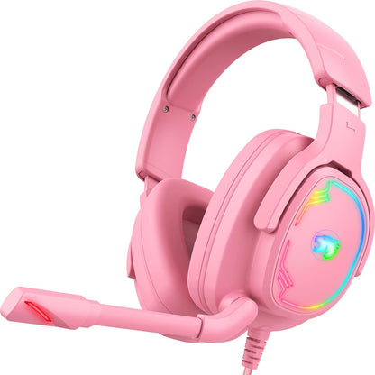 Gaming Headset for PS5 PS4 Xbox Series X|S PC Switch (Pink)
