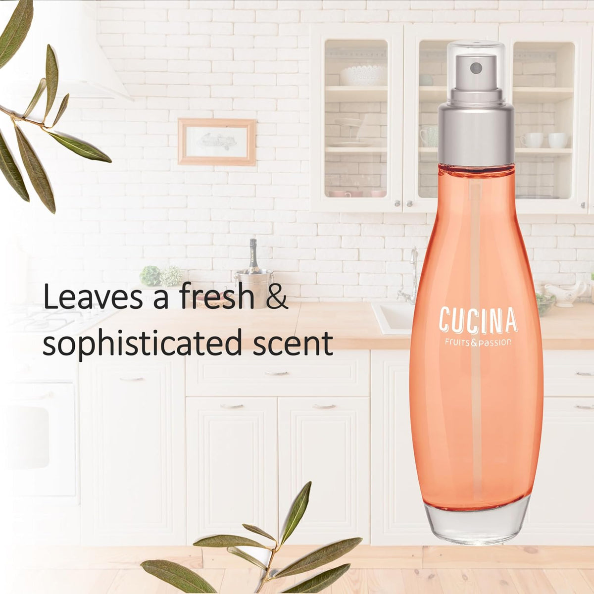 Peach and Mandarin Kitchen Mist Fragrance, 3.3 fl Ounces