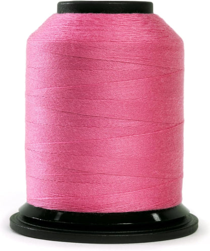 Thread Solid Colors | 100% Polyester, 3ply, 50wt | Thread Cones | 100% Polyester Thread for Quilting and Sewing (Princess Pink, 1,100 Yards)