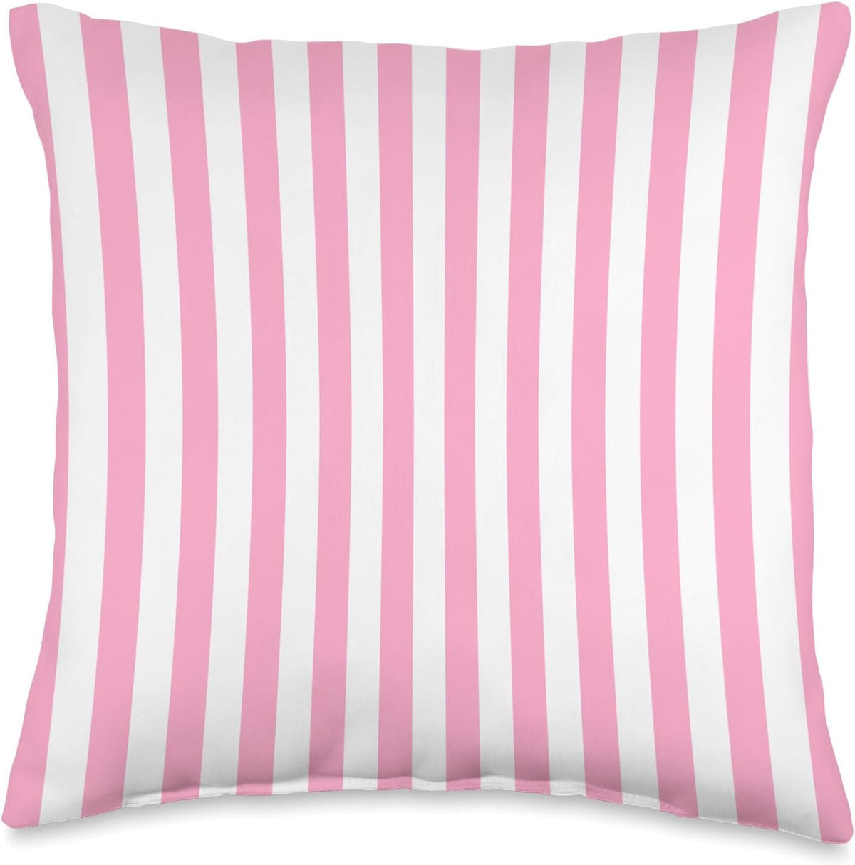 Light Pink White Striped Girly Vertical Stripes Cute Throw Pillow