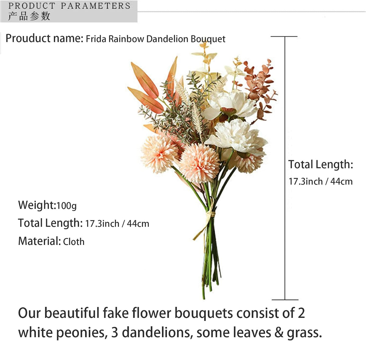 Artificial Silk Flowers for Home Decor and Wedding, Faux Flower Dining Table Centerpiece. Artificial Plants Peach Flower Arrangement. Silk Flowers for Decoration