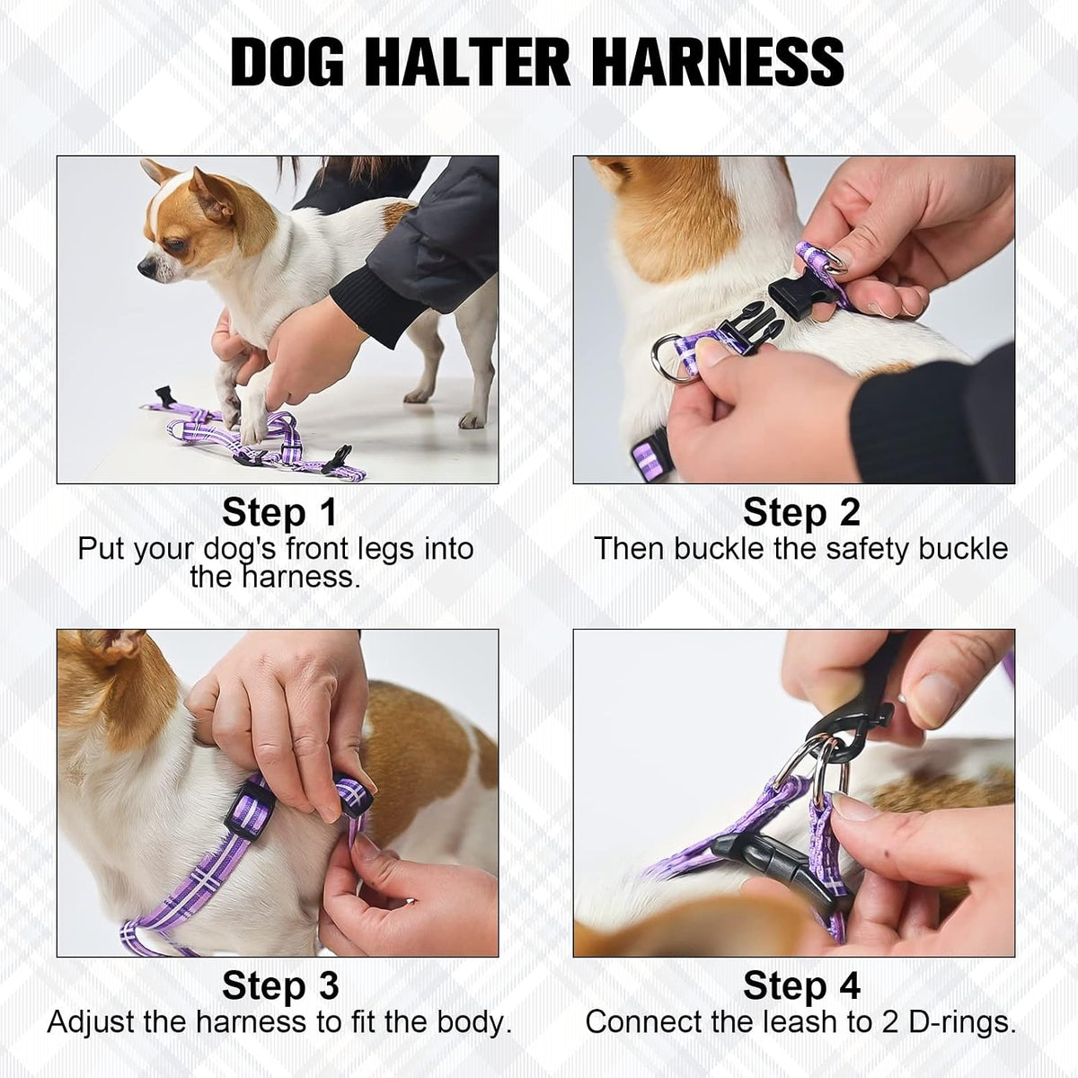 Dog Harness Small Sized Dog Girl, No Pull Dog Harness and Leash Set,Step in Soft Light Puppy Vest, No Choke Heavy Duty Dog Halter with Bell,Breathable Adjustable Nylon Pet Harnesses, Pink S