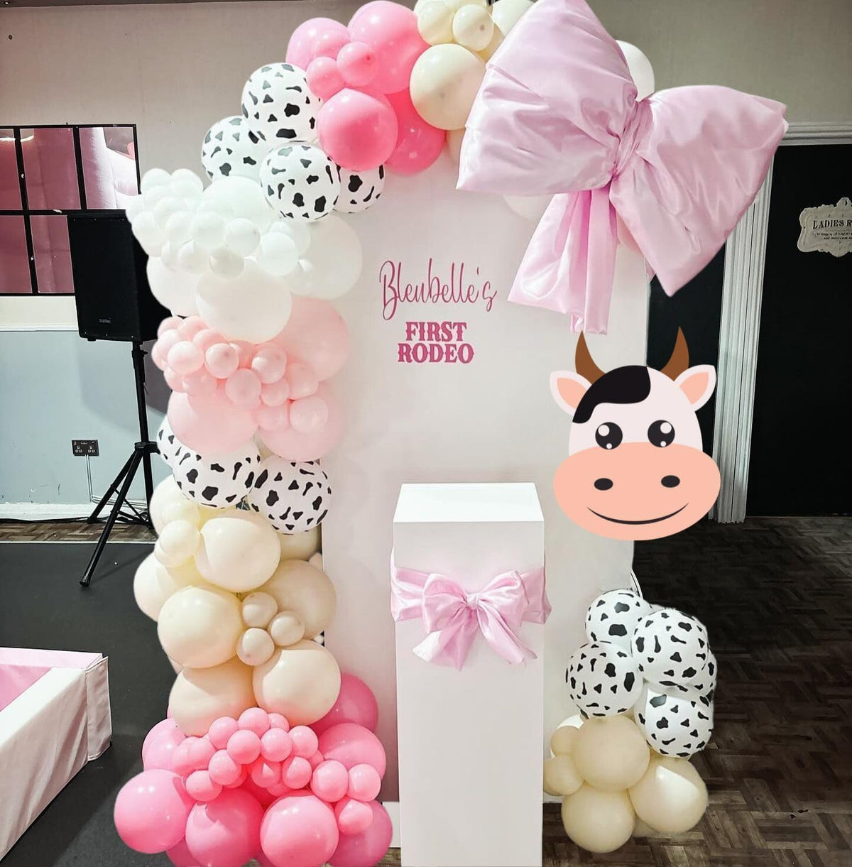 Pink Cow Balloons, 50 Pcs Hot Pink for Girls Cowgirl Baby Shower