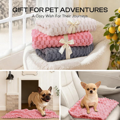 Fleece Dog Blanket, Cozy Washable Sofa Protector for Pets Puppy