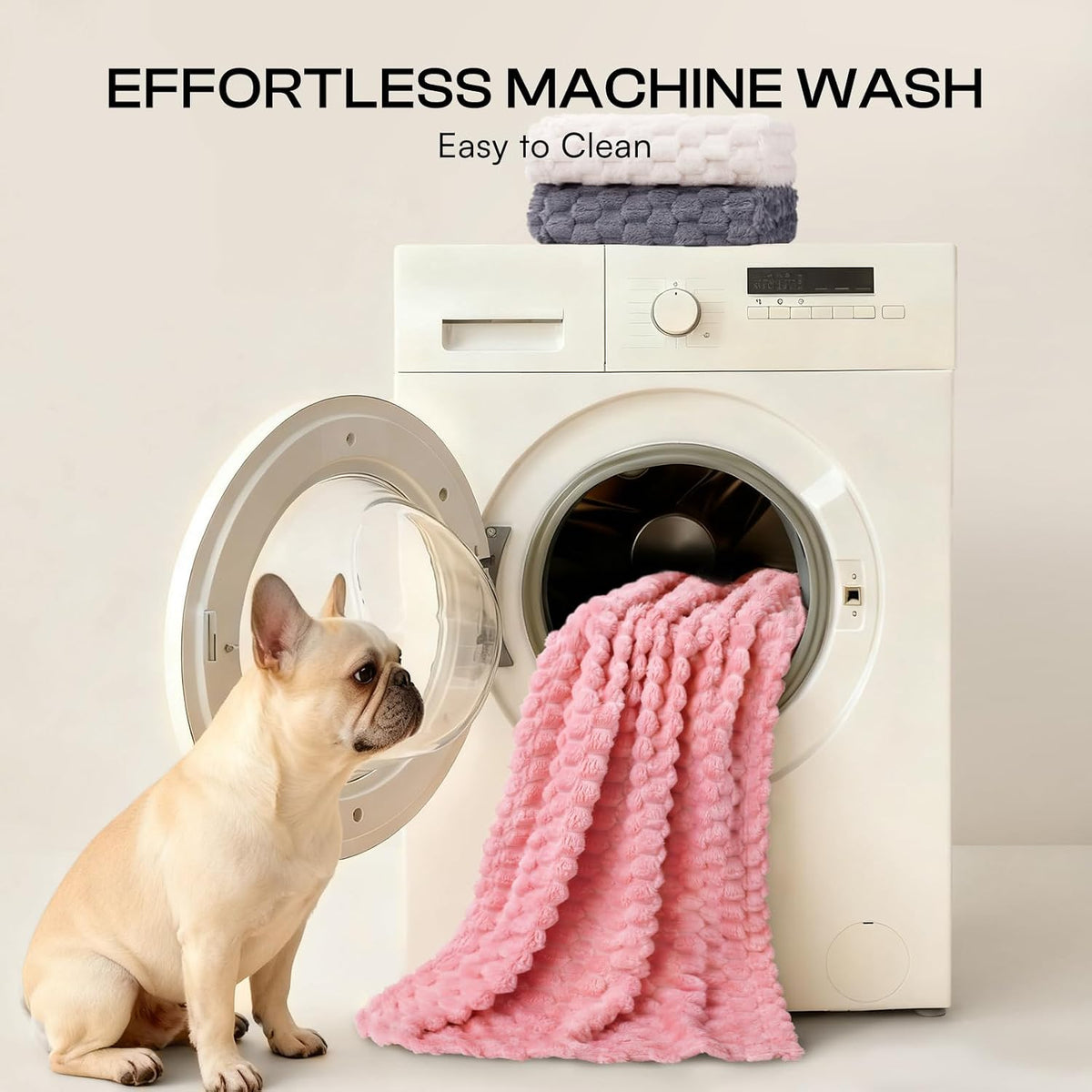 Fleece Dog Blanket, Cozy Washable Sofa Protector for Pets Puppy