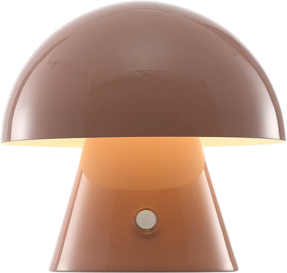 Porcini Mushroom Table Lamp 7" Rechargeable LED, Pink