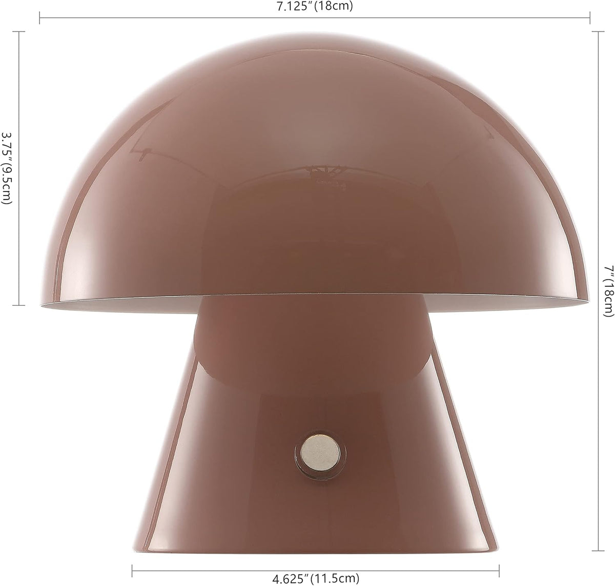 Porcini Mushroom Table Lamp 7" Rechargeable LED, Pink