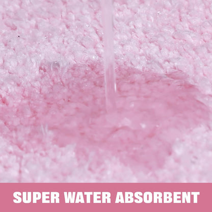Pink Scalloped Bath Mat, Soft Cute Bath Mat, 32x20 Inch