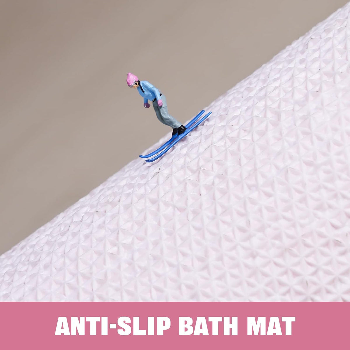 Pink Scalloped Bath Mat, Soft Cute Bath Mat, 32x20 Inch