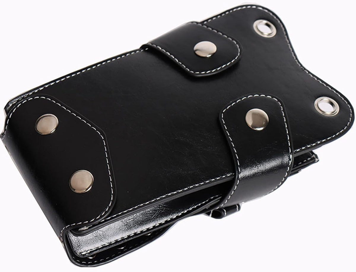 Hairdresser Waist Bag Shear Holder, 7-Slot Hairstylist PU Leather Barber Scissors Holster Pouch Tool Bag, Detachable Hair Cutting Organizer for Combs, Clippers, Spray Bottles (Pink)