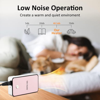 Portable Space Heater Mini Desk Heater Electric Fan Air Warmer
