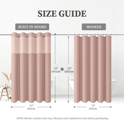 BTTN Blush Ringless Linen Textured with Snap in Liner, 72x75