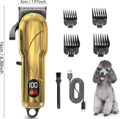Teddy Pet Professional Cordless Electric Dog & Grooming Clipper Suitable for Large Breeds, Rechargeable Low Noise Hair Trimmer with - Operation, Suitable for Dogs, Cats, Pets Or (Pink)