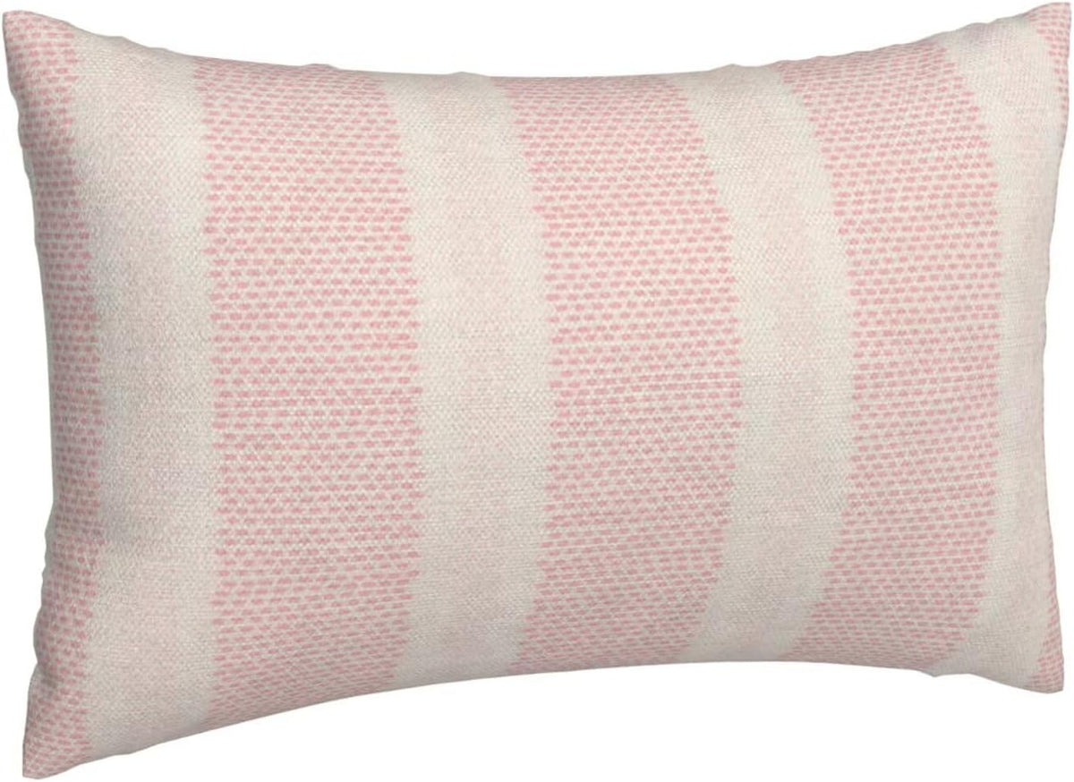 Pink Polka Dot Pillow Covers 12 x 20 Inch Set of 2 Boho Striped Decorative Outdoor Throw Pillow Covers Linen Modern Geometry Cushion Cases for Home Sofa Couch Living Room Decor