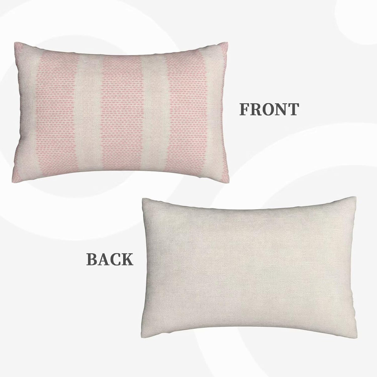 Pink Polka Dot Pillow Covers 12 x 20 Inch Set of 2 Boho Striped Decorative Outdoor Throw Pillow Covers Linen Modern Geometry Cushion Cases for Home Sofa Couch Living Room Decor