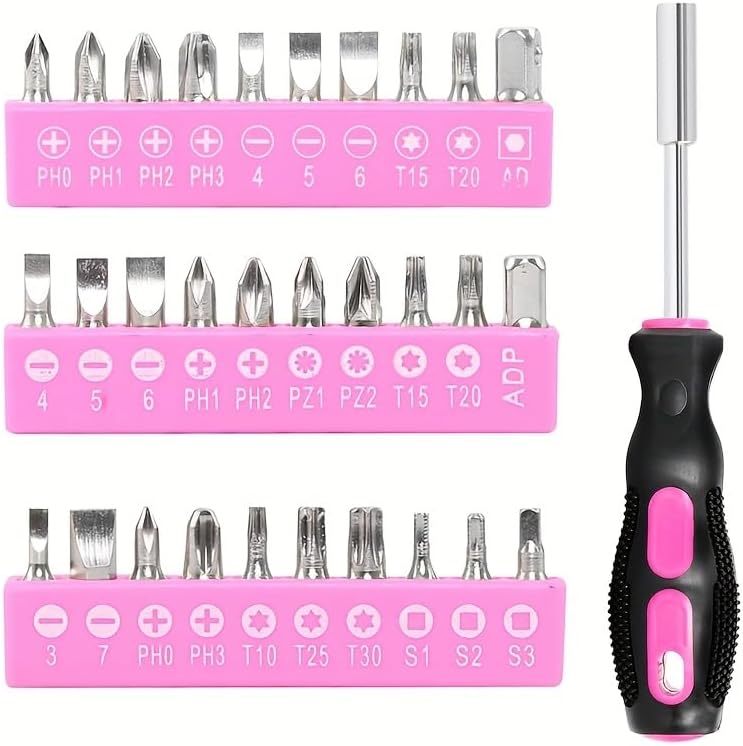 89-Piece Pink Hand Tool Set for Women - Portable All-in-One DIY Kit with Durable Cloth Carrying Pouch, Essential Household Tools for Home Maintenance, Dorm Room