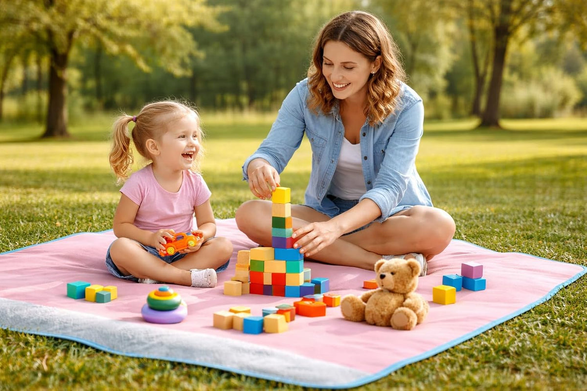 The Original Good-Time Pink/Blue Waterproof Blanket Jumbo 80x60
