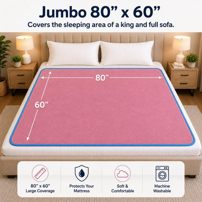 The Original Good-Time Pink/Blue Waterproof Blanket Jumbo 80x60