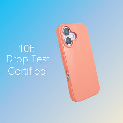 Case for iPhone 16 | Compatible with MagSafe | 10ft Drop Tested | Gloss Peach