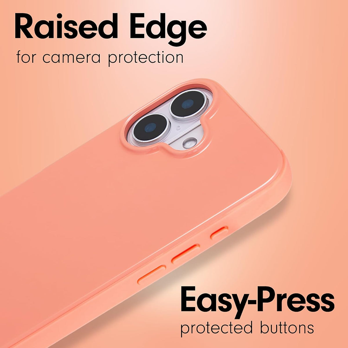 Case for iPhone 16 | Compatible with MagSafe | 10ft Drop Tested | Gloss Peach