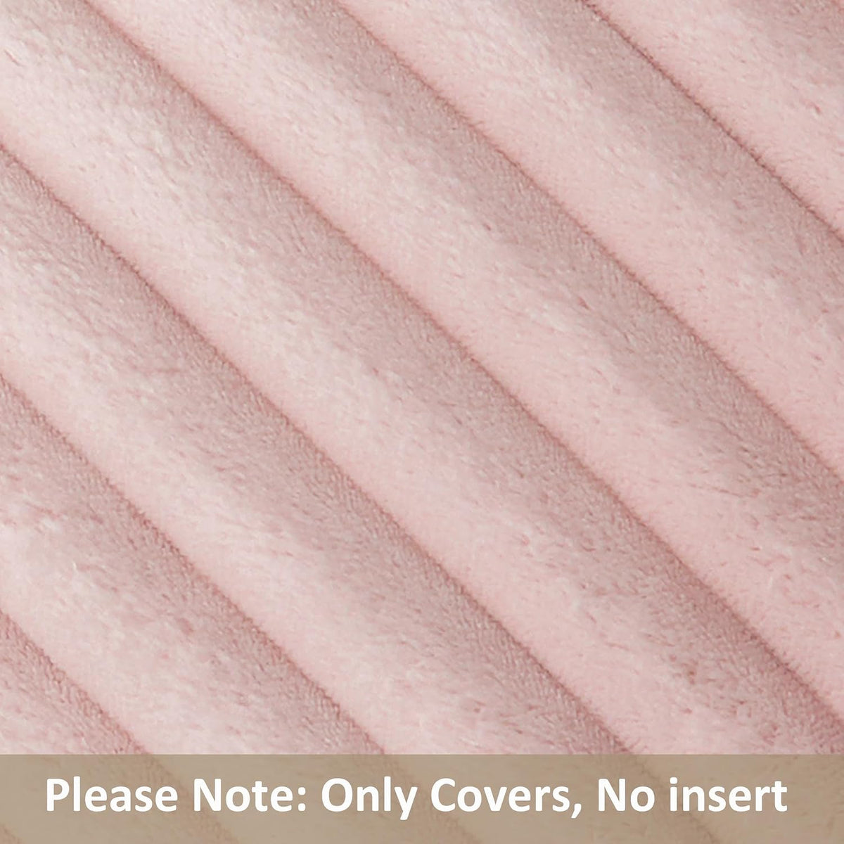 Valentines Day Soft Plush 12x20 Inch Lumbar Pillow Cover 1 Pack, Luxury Fluffy Faux Fur Striped Flannel Rectangle Cushion Case for Couch Sofa Chair Bed Home Decor Girls Gift, Light Pink