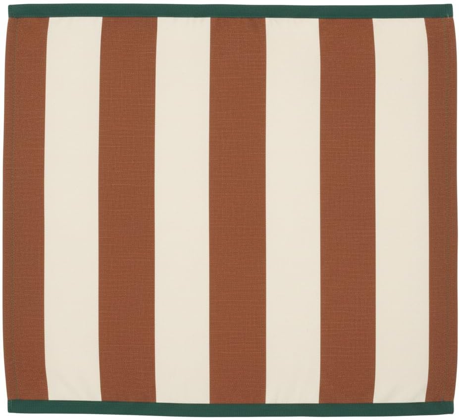 Coucke French Khaki and Ochre Beach Cotton Terry Square, 20 x 20 Inches, 100% Cotton