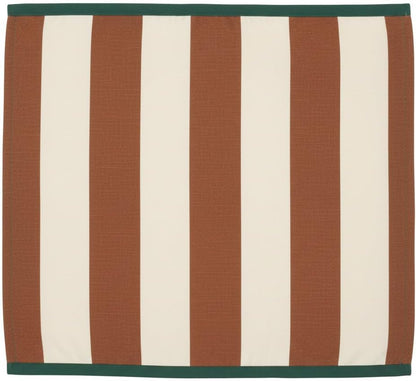 Coucke French Khaki and Ochre Beach Cotton Terry Square, 20 x 20 Inches, 100% Cotton