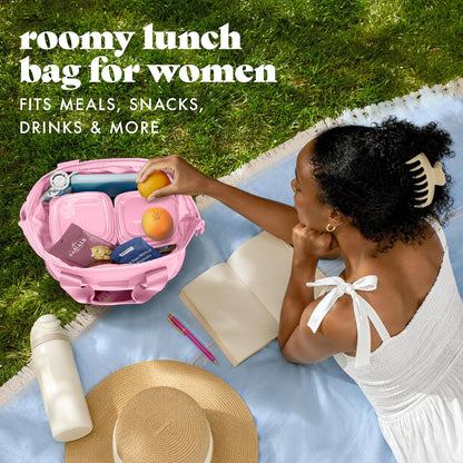 Remi Neoprene Lunch Bag for Women w/Ice Pack & Containers
